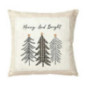 Coussin velours avec sapin