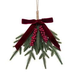 Lot de 2 branches avec noeud rou