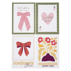 Lot de 2 affiches colorees a4