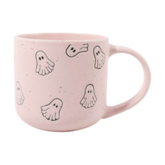 Mug rose avec fantomes