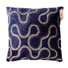 Coussin design 40x40cm bleu