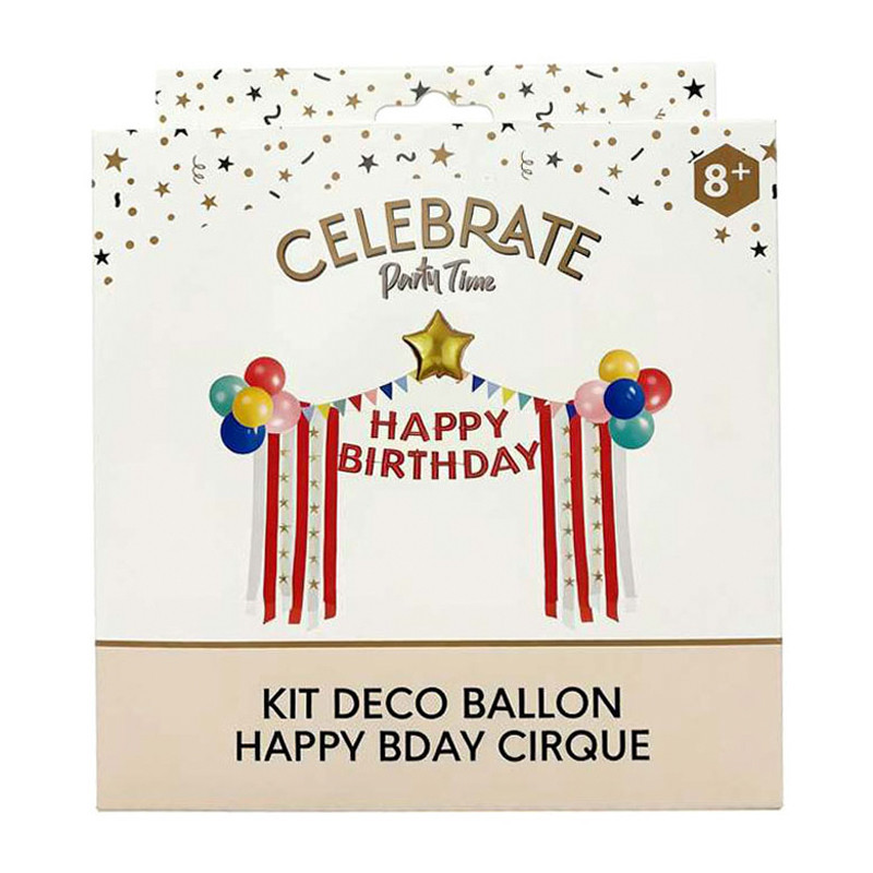 Kit deco ballon happy bday cirqu