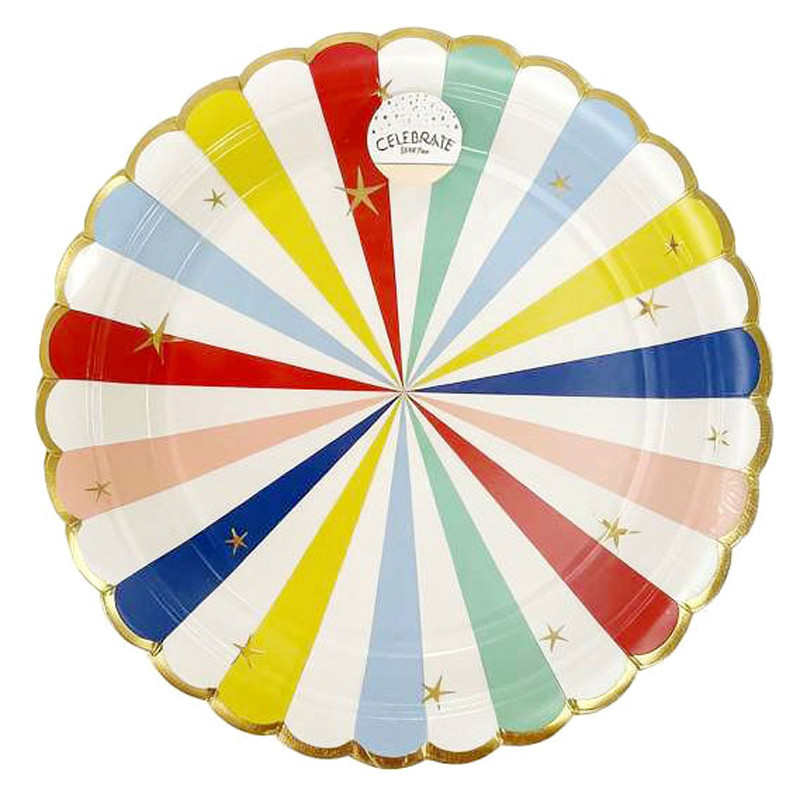Assiettes d23cm x8 en carton cir