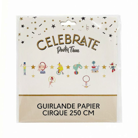 Guirlande papier cirque 250cm