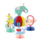 Lot de 4 decos nid d'abeille cir