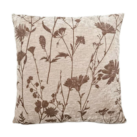 Coussin flowery beige