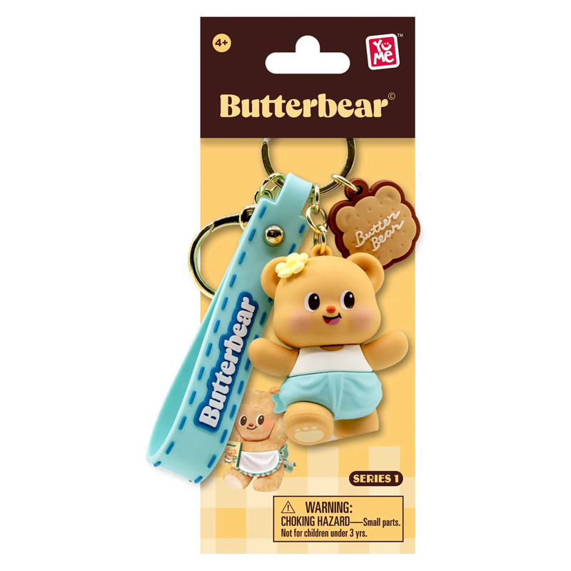 Keychain butterbear 5cm 4ass