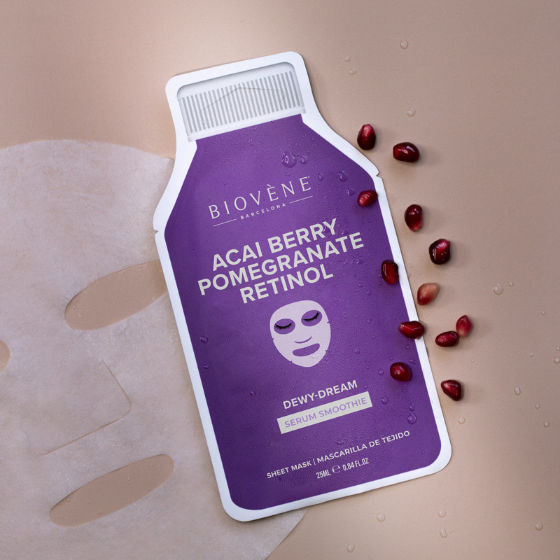 Masque visage tissu acai retinol