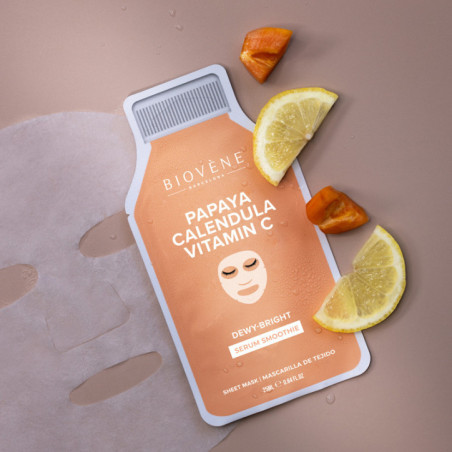 Masque visage tissu papaye vit c