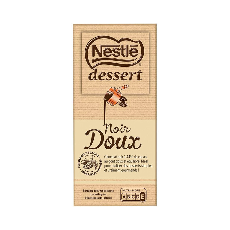 Dessert tablette chocolat noir