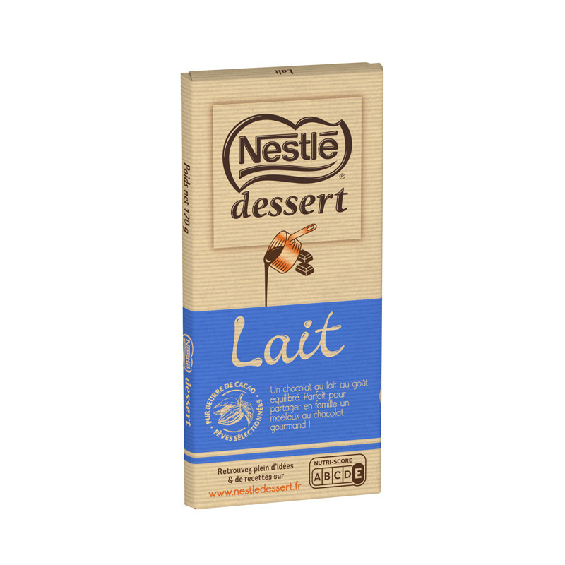 Tablette chocolat lait 170g