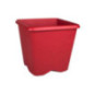 Pot carre chorus 20cm rouge rubi