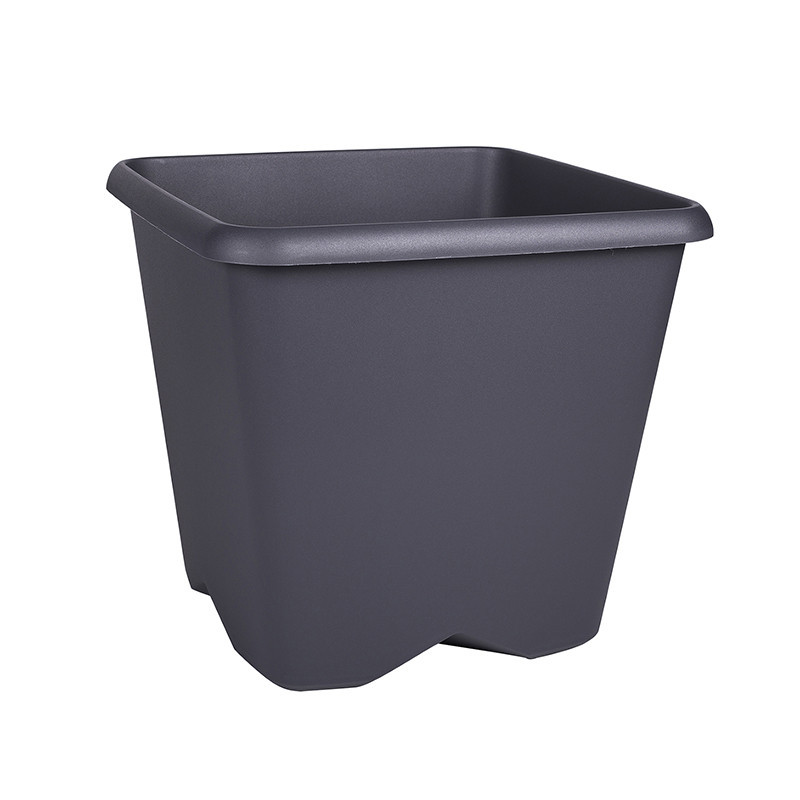 Pot carre chorus 20cm gris anthr