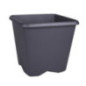 Pot carre chorus 25cm gris anthr