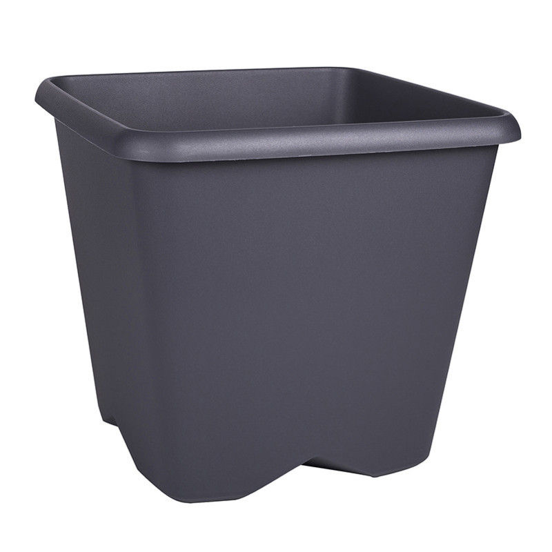 Pot carre chorus 30cm gris anthr