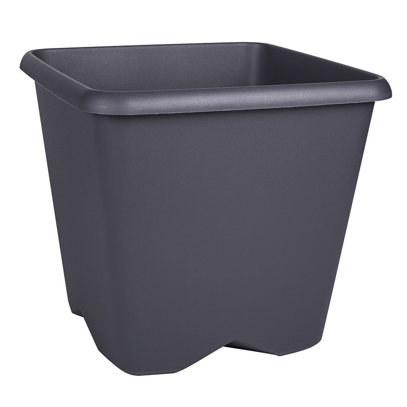 Pot carre chorus 40cm gris anthr