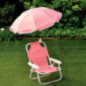 Chaise pliante avec parasol