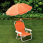 Chaise pliante avec parasol
