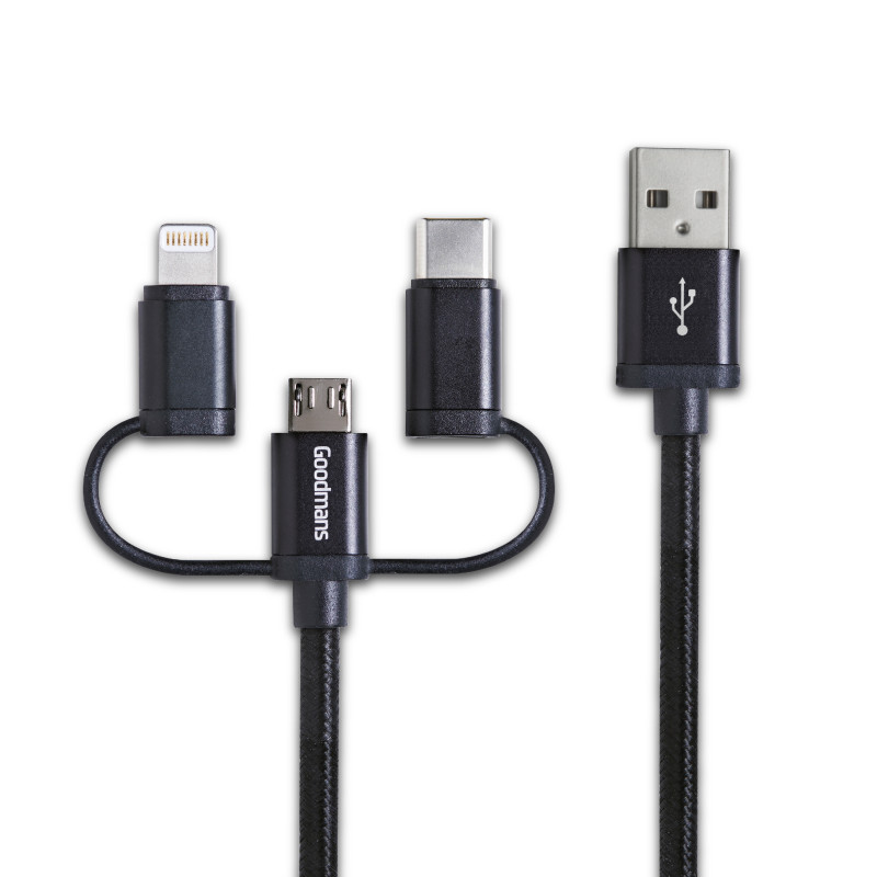 Cable usb universel 3 en 1 2m