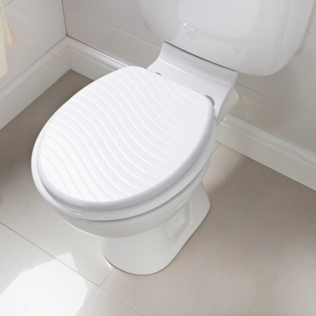 Abattant wc relief blanc