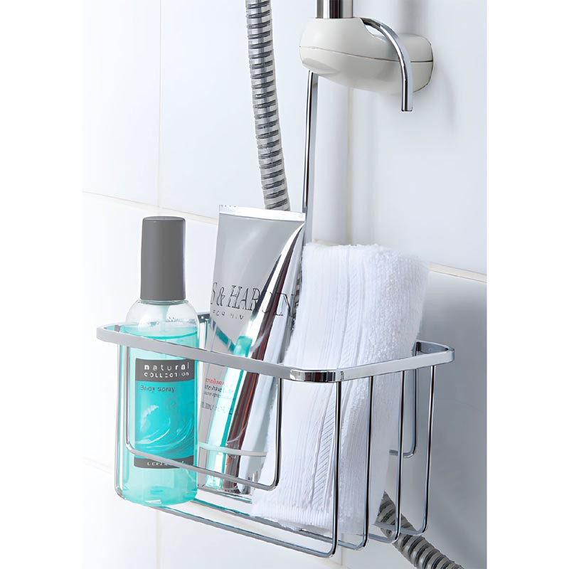Étagère De Douche Suspendue Kindrino - Aluminium - Sans Perçage - Accroche Au Mitigeur - Range Produits Salle De Bain