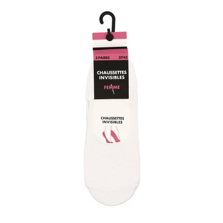 Chaussettes invisible x5 blanche