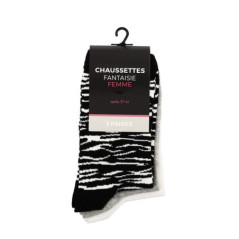 Chaussettes x3 theme zebre