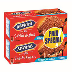 Sables chocolat au lait x2 300g