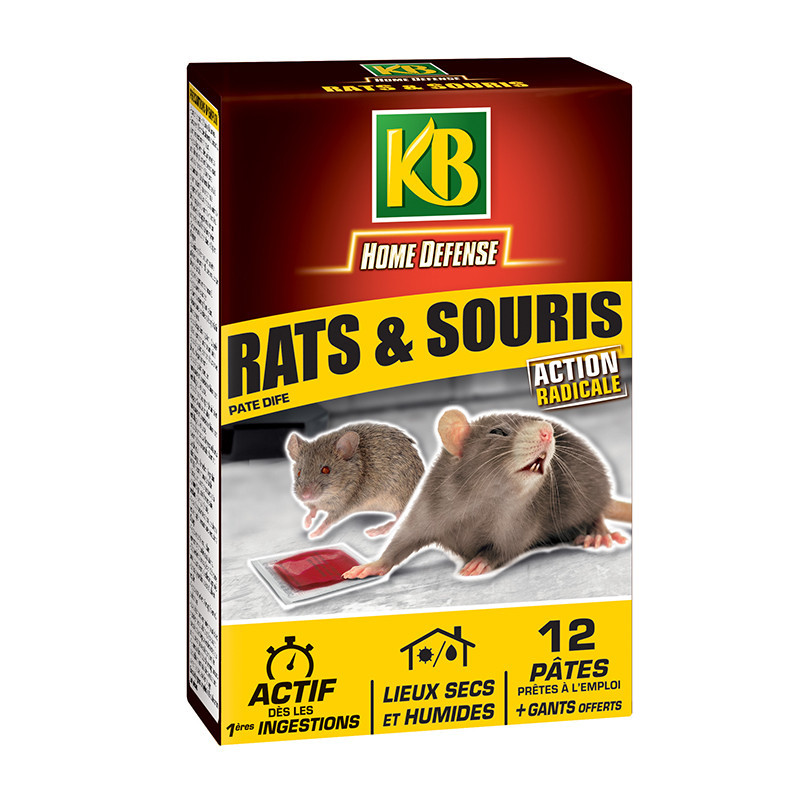 Pates anti rats et souris 12x10g