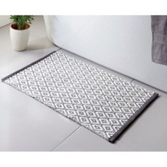 Tapis de bain diamant gris