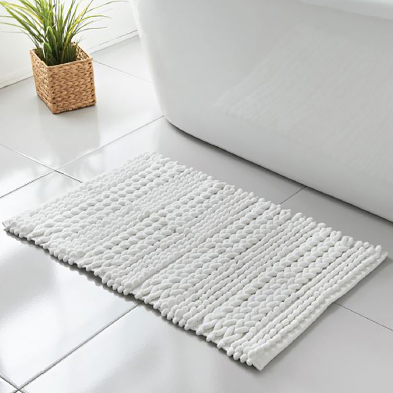 Tapis de bain natte blanc
