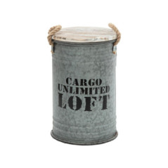 Coffre bidon metal loft