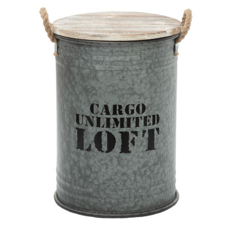 Coffre bidon metal loft l