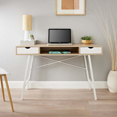 Bureau blanc/bois