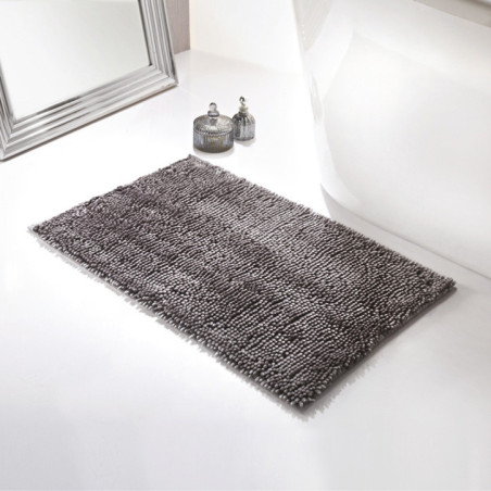 Tapis de bain paillette gris