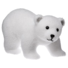 Dk plf ours blanc 4pattes 21cm