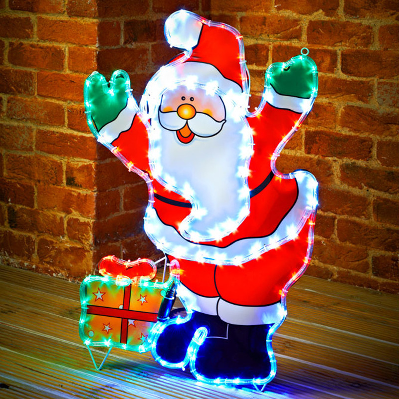 Enseigne lum visage pere noel