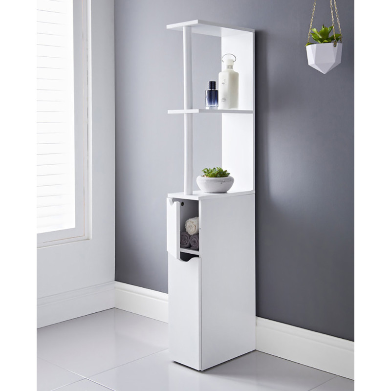 Colonne rangement blanche