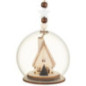 Scene de noel en bois en verre l