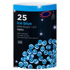 Guirlande 25 led  bleu glace