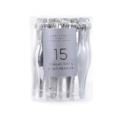 Pack de 15 stalactites argent