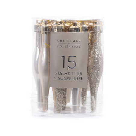 Pack de 15 stalactites champagne