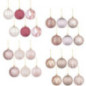 Pack 6 boules noel luxe blush