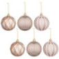 Pack 6 boules noel luxe blush