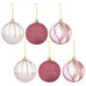 Pack 6 boules noel luxe blush