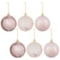 Pack 6 boules noel luxe blush