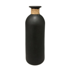 Vase forme bouteille noir