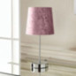 Lampe abat jour velours blush