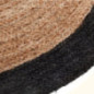 Tapis jute bord noir d120