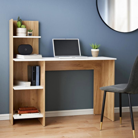 Bureau avec etageres